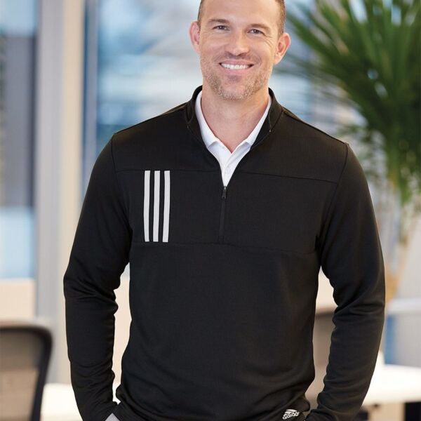 3-Stripes Double Knit Quarter-Zip Pullover Thumbnail