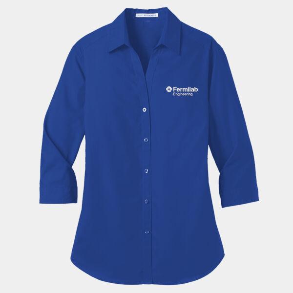 Ladies 3/4 Sleeve Carefree Poplin Shirt Thumbnail